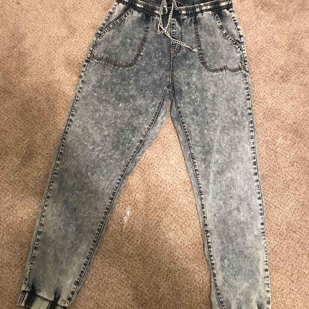 Acid wash joggers